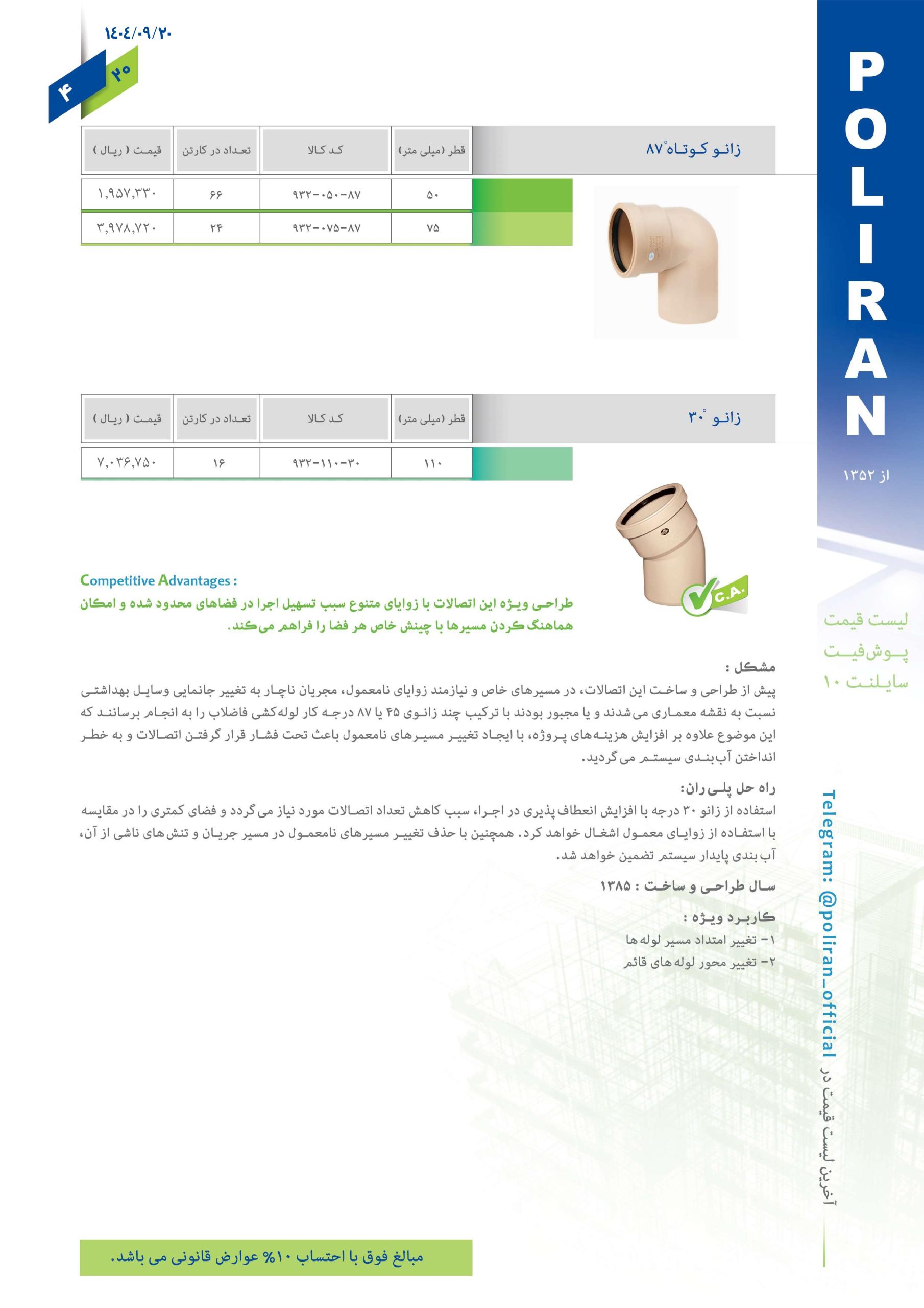 پوش فیت سایلنت پلی ران اتصال