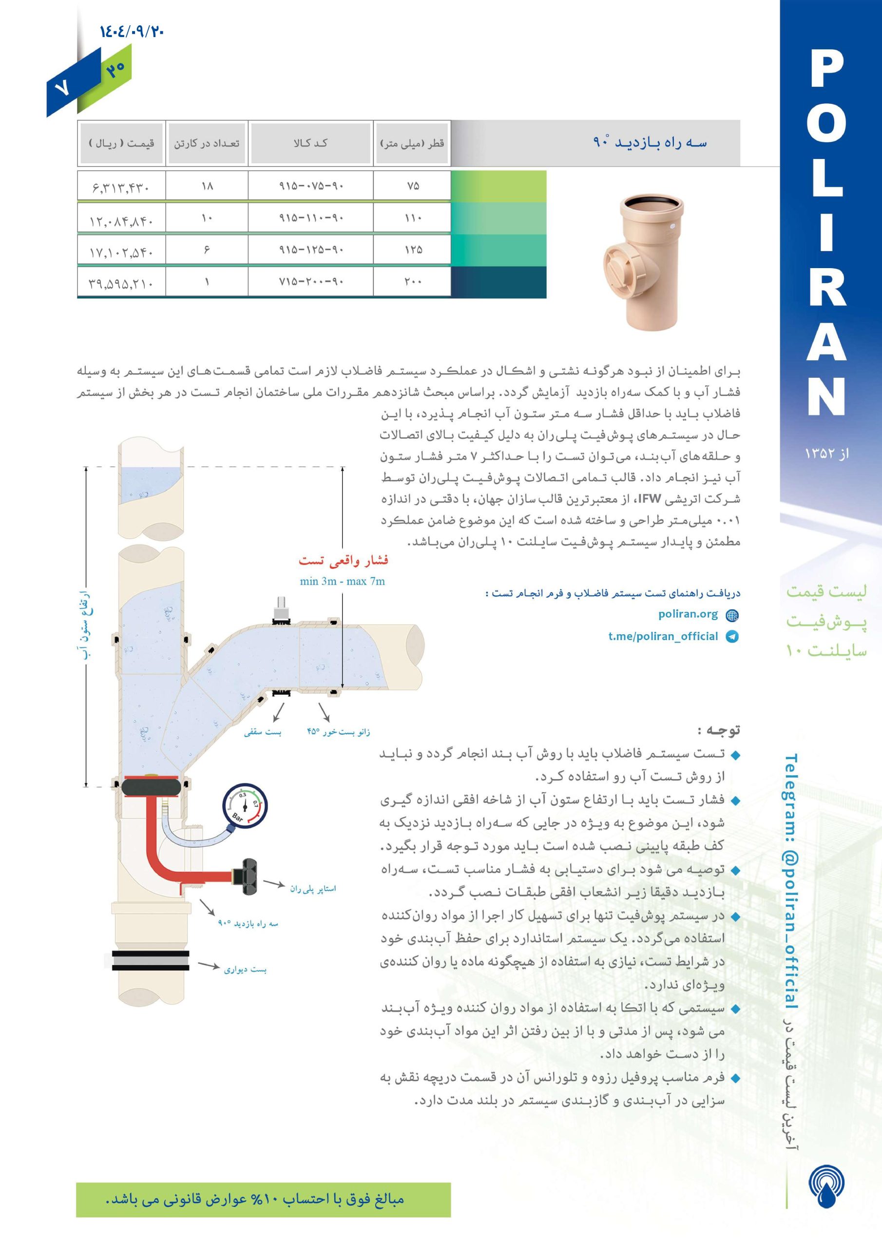 پوش فیت سایلنت پلی ران اتصال