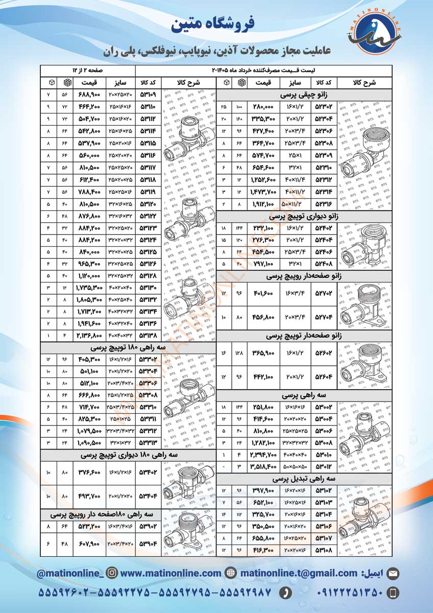 لیست قیمت بی تی اس